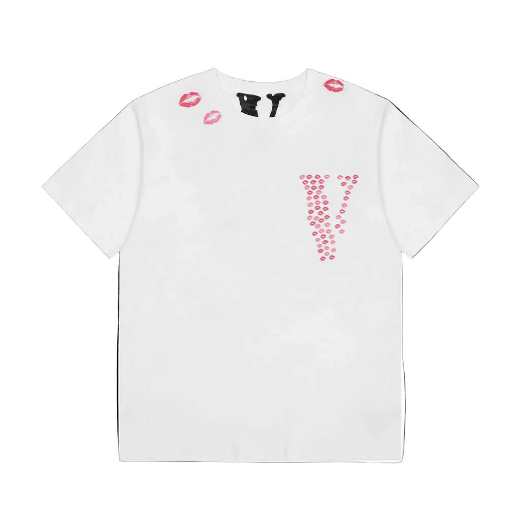 Vlone Pink Lip Print T-Shirt