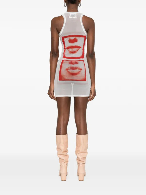 JEAN PAUL GAULTIER EYE PRINT MINI DRESS