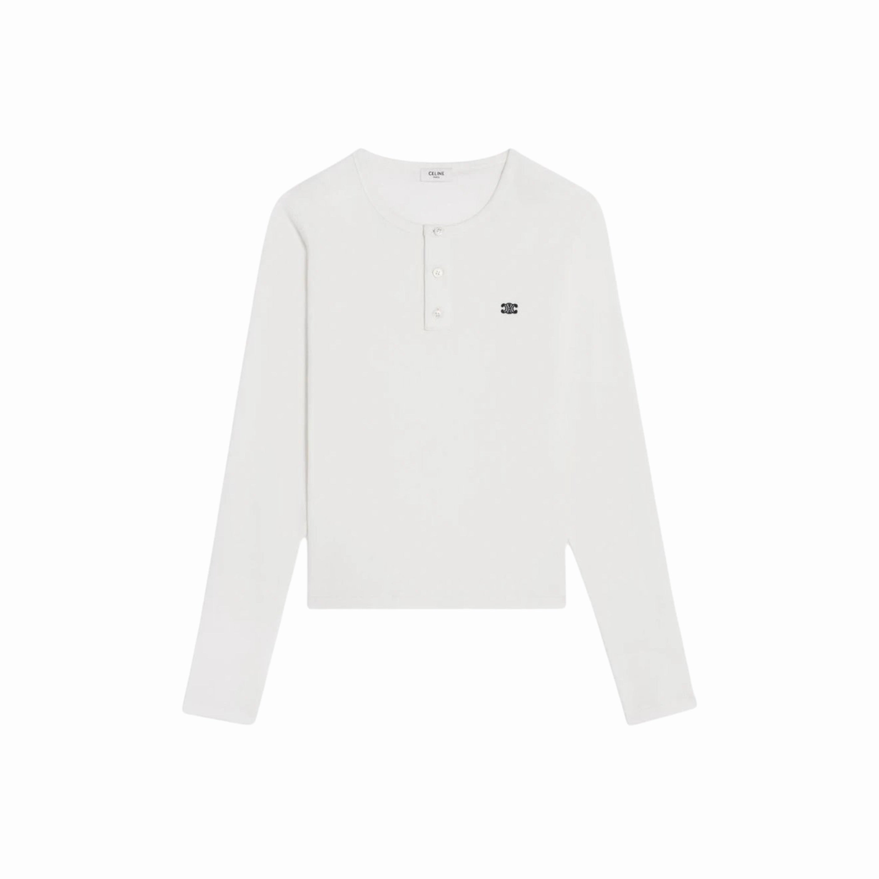 CELINE LOGO HENLEY T-SHIRT