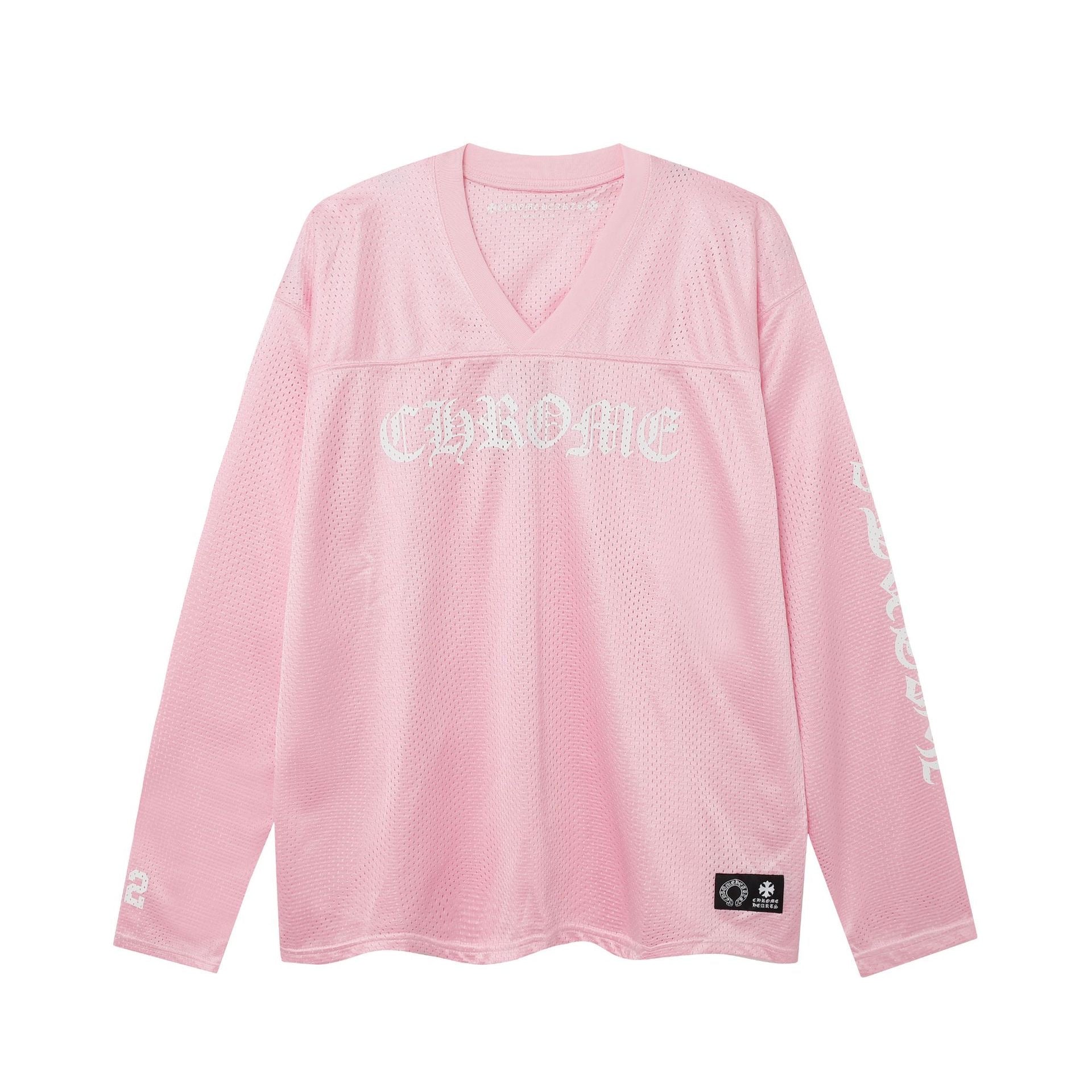 CHROME HEARTS LONG SLEEVES MESH JERSEY TOP