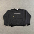 MARTIN ROSE DISTRESSED LOGO ZIP UP