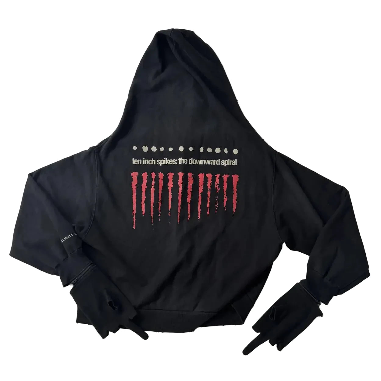 Project G/R Zygon Zip Up Hooded Sweatshirt Black