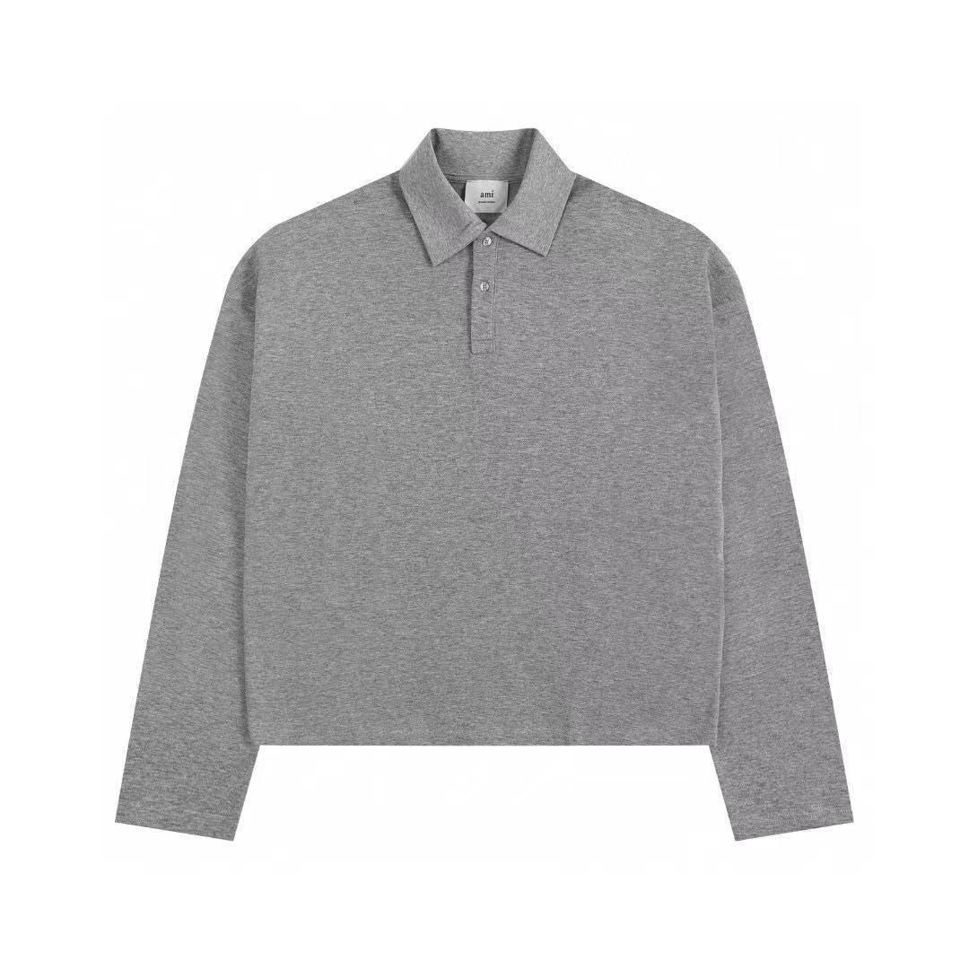 AMI PARIS LONG SLEEVES POLO T-SHIRT