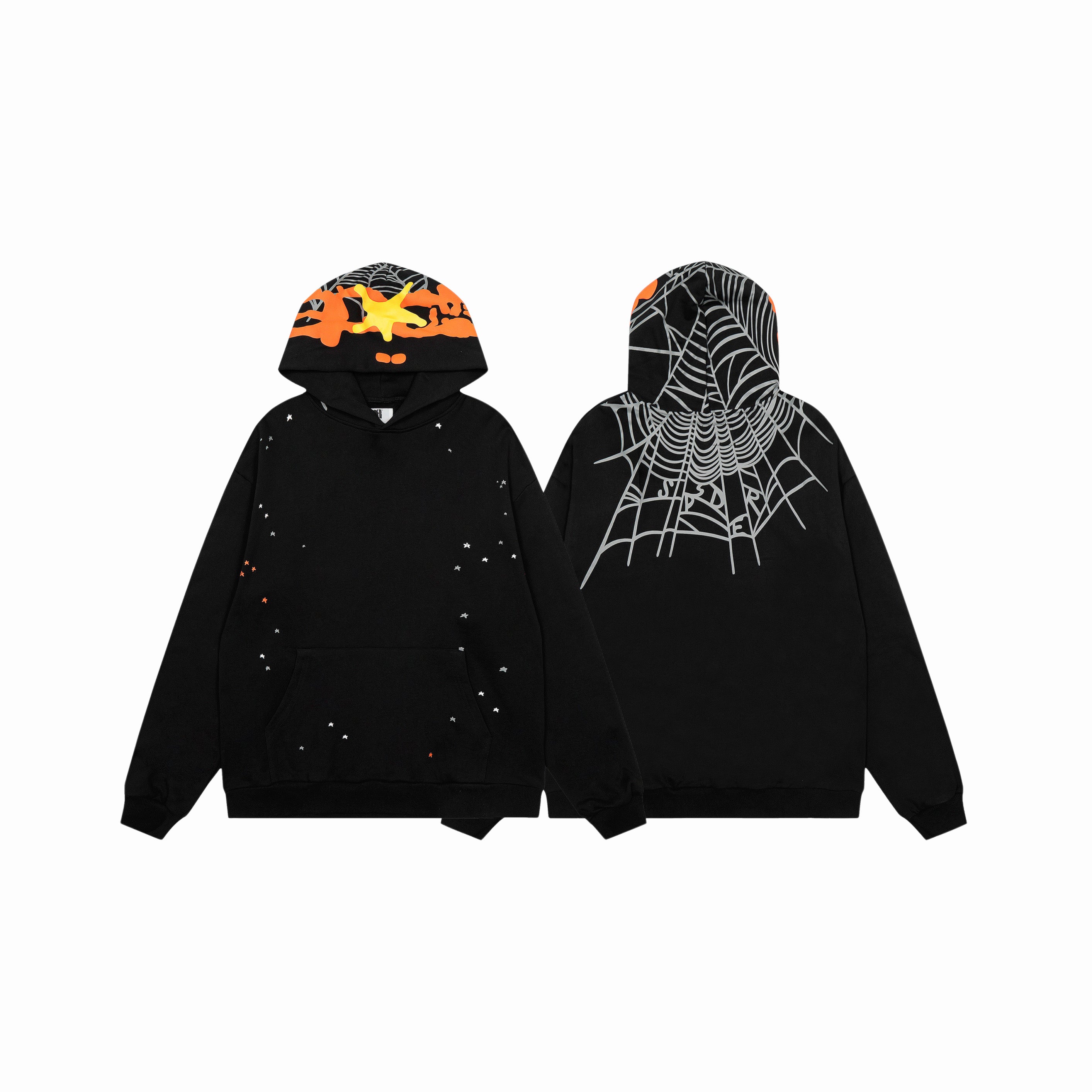 SP5DER HEAVY WEB HOODIE ORANGE