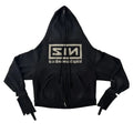 Project G/R Zygon Zip Up Hooded Sweatshirt Black