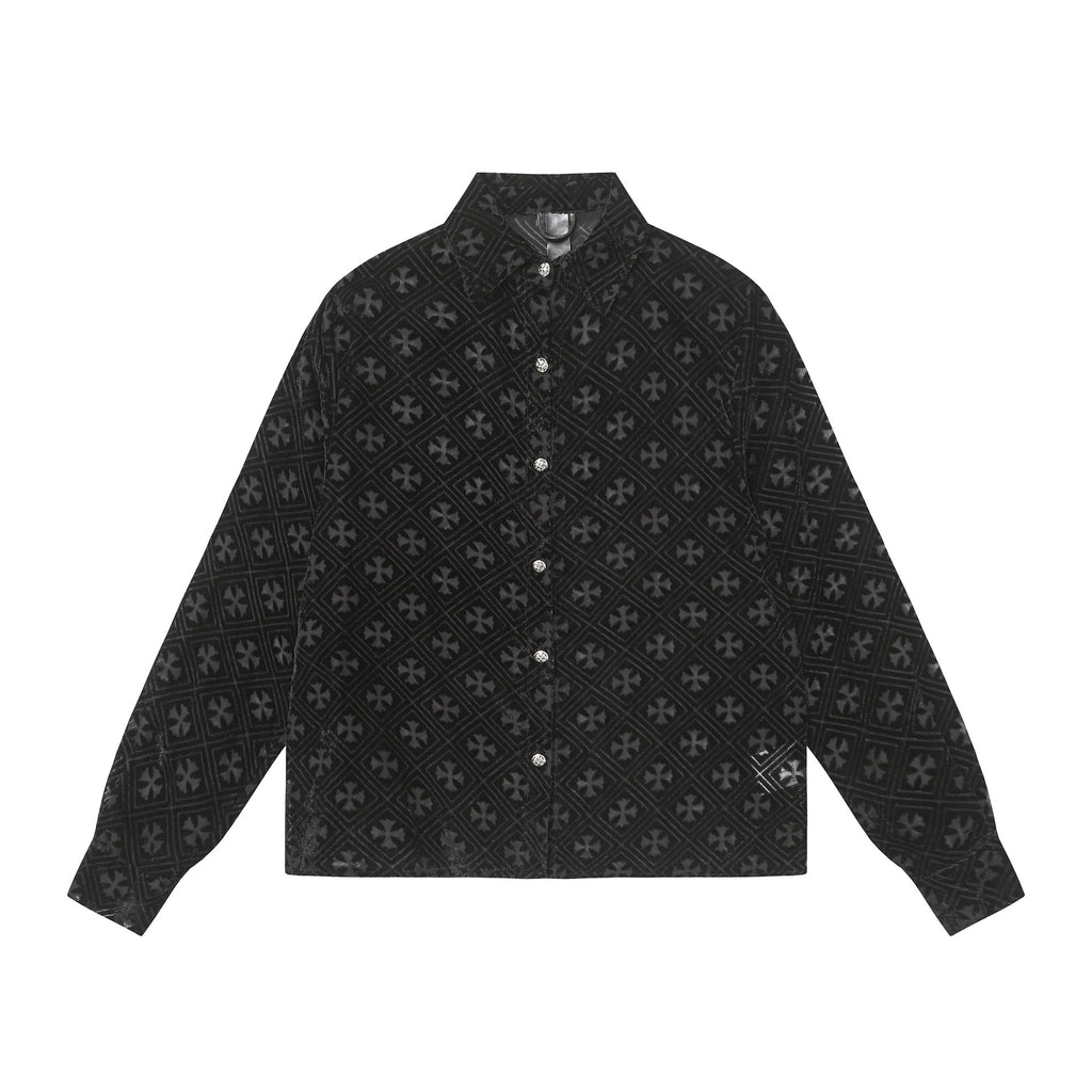 chrome hearts velvet burnout shirt