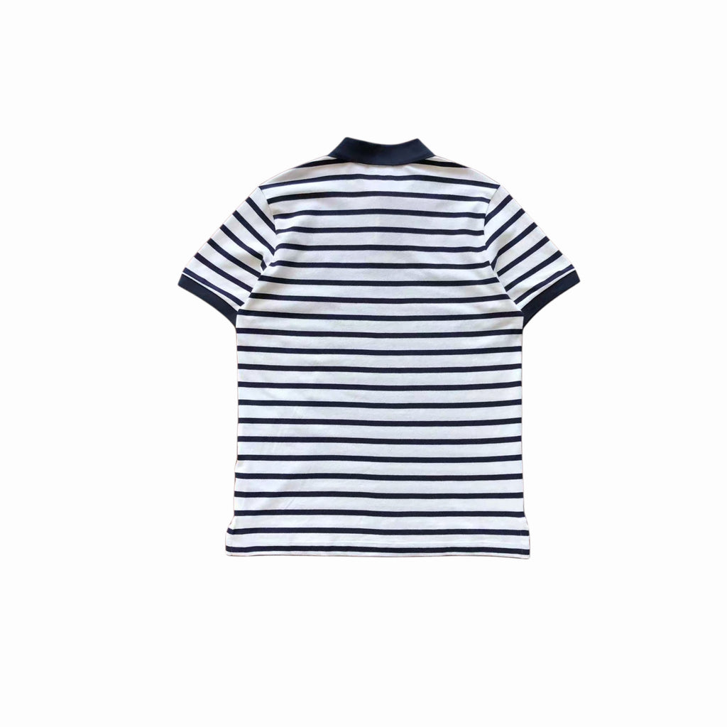 Ralph Lauren White Blue Striped Polo T-Shirt