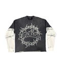 mixed emotions barbed wire 2-layer t shirt