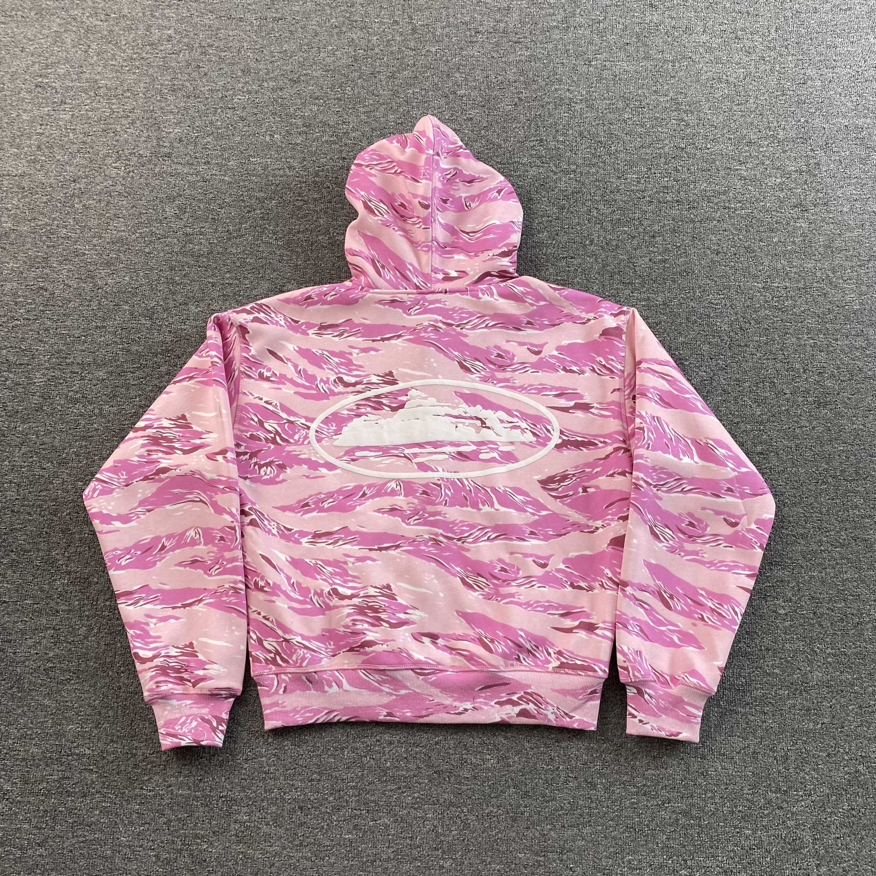 CORTEIZ ISLAND PUFF PRINT ZIP-UP JACKET PINK TIGER CAMO