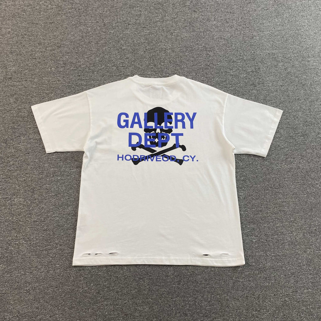 GALLERY DEPT. DISTRESSED SKULL & BONES T-SHIRT