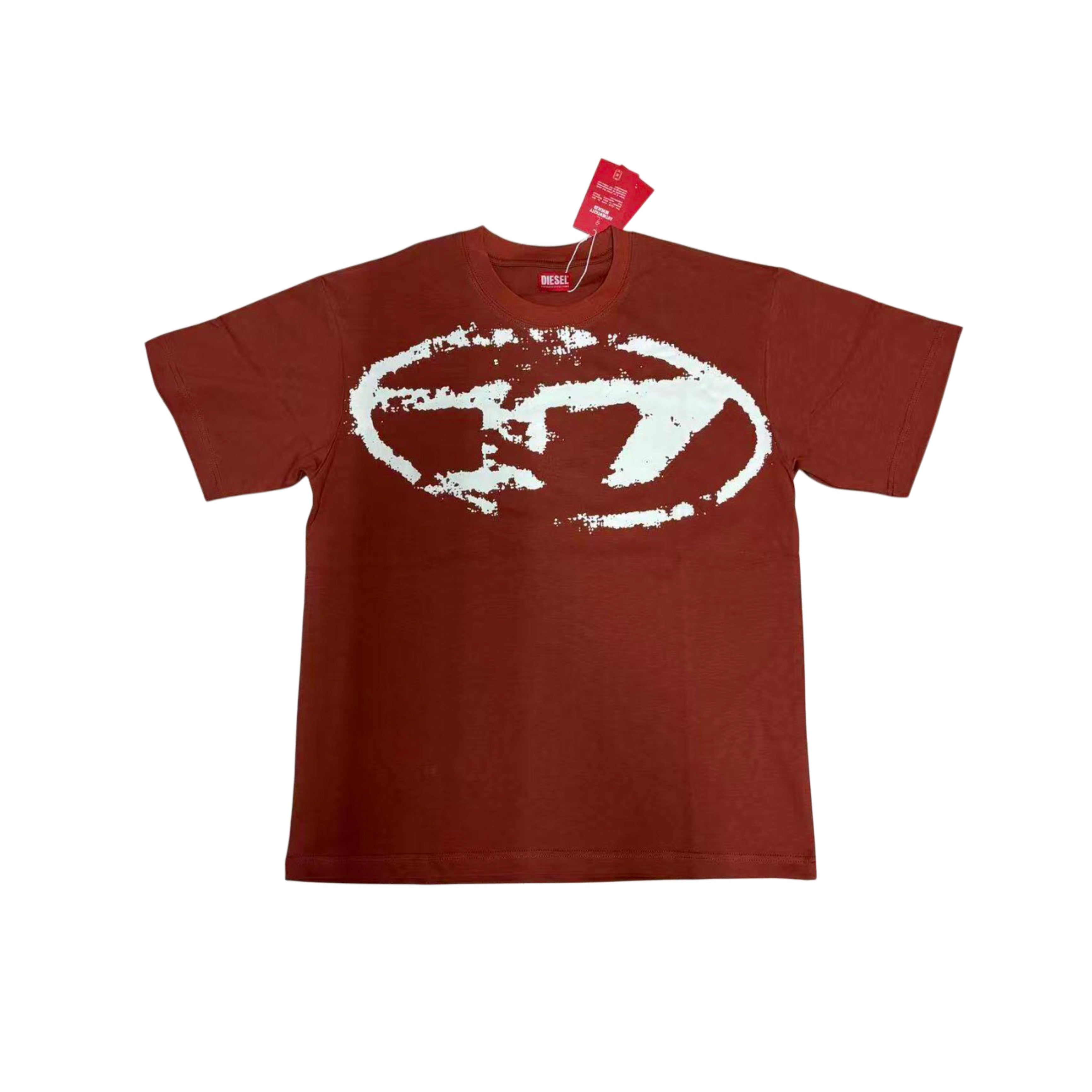 DIESEL DISTRESSED FLOCKED T-SHIRTS