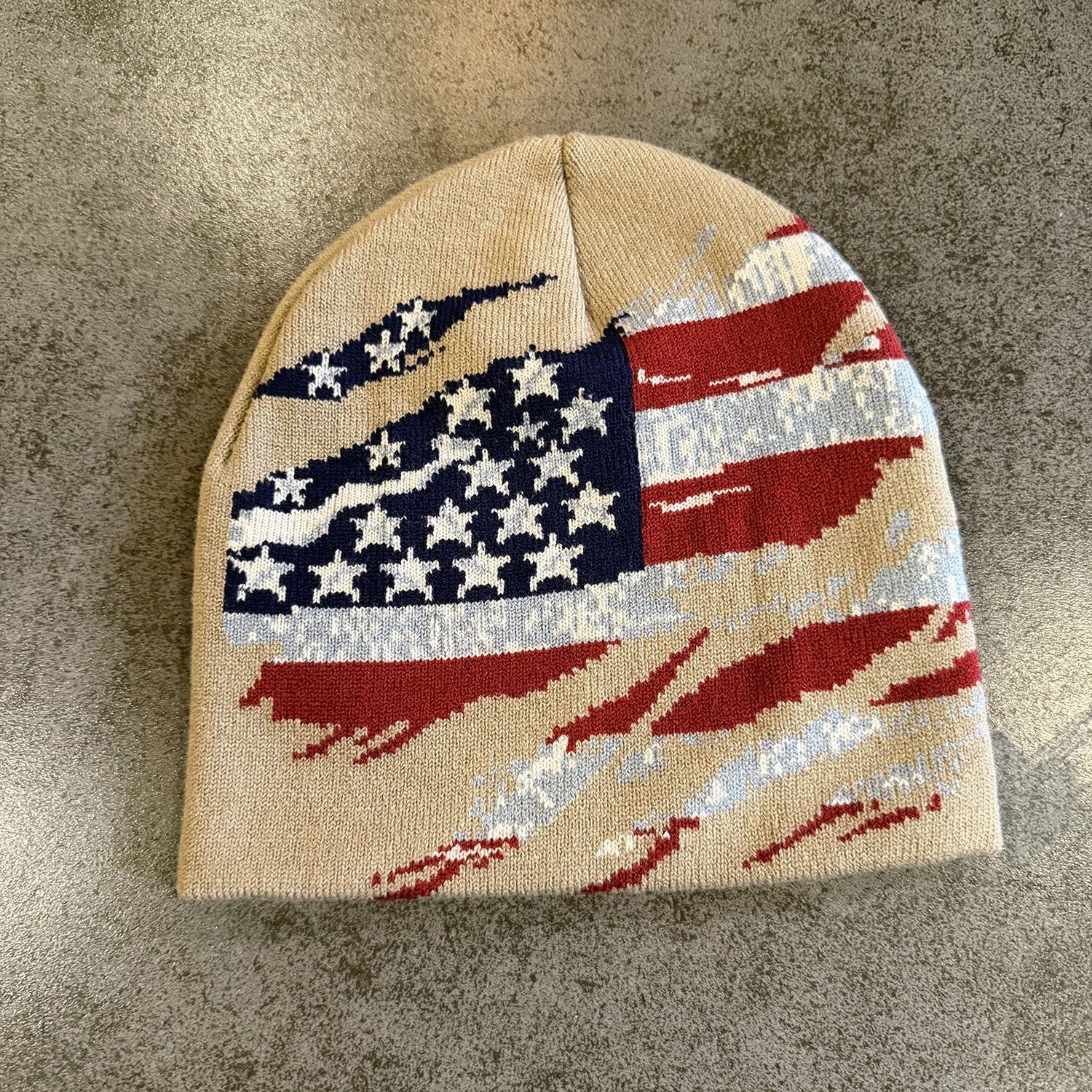 Y2K AMERICAN FLAG BEANIE