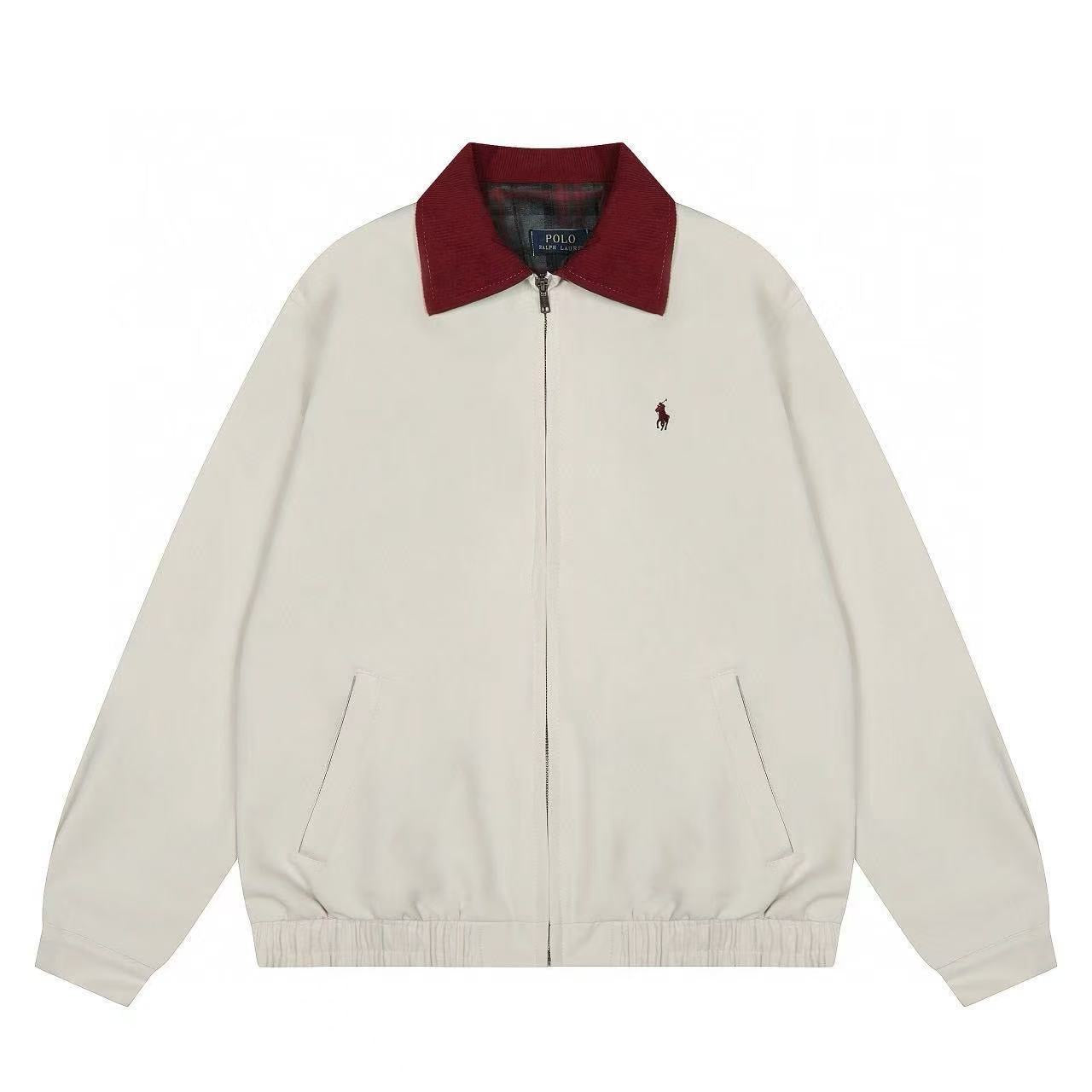 RALPH LAUREN RED COLLAR WINDBREAKER