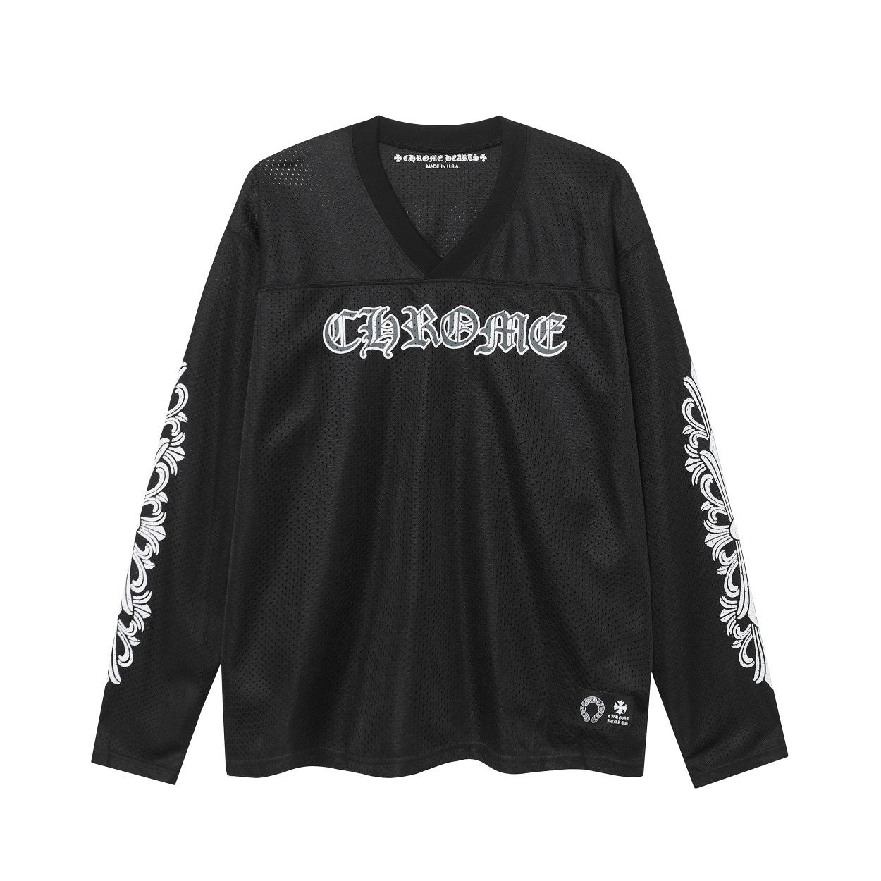 CHROME HEARTS LONG SLEEVES MESH JERSEY TOP