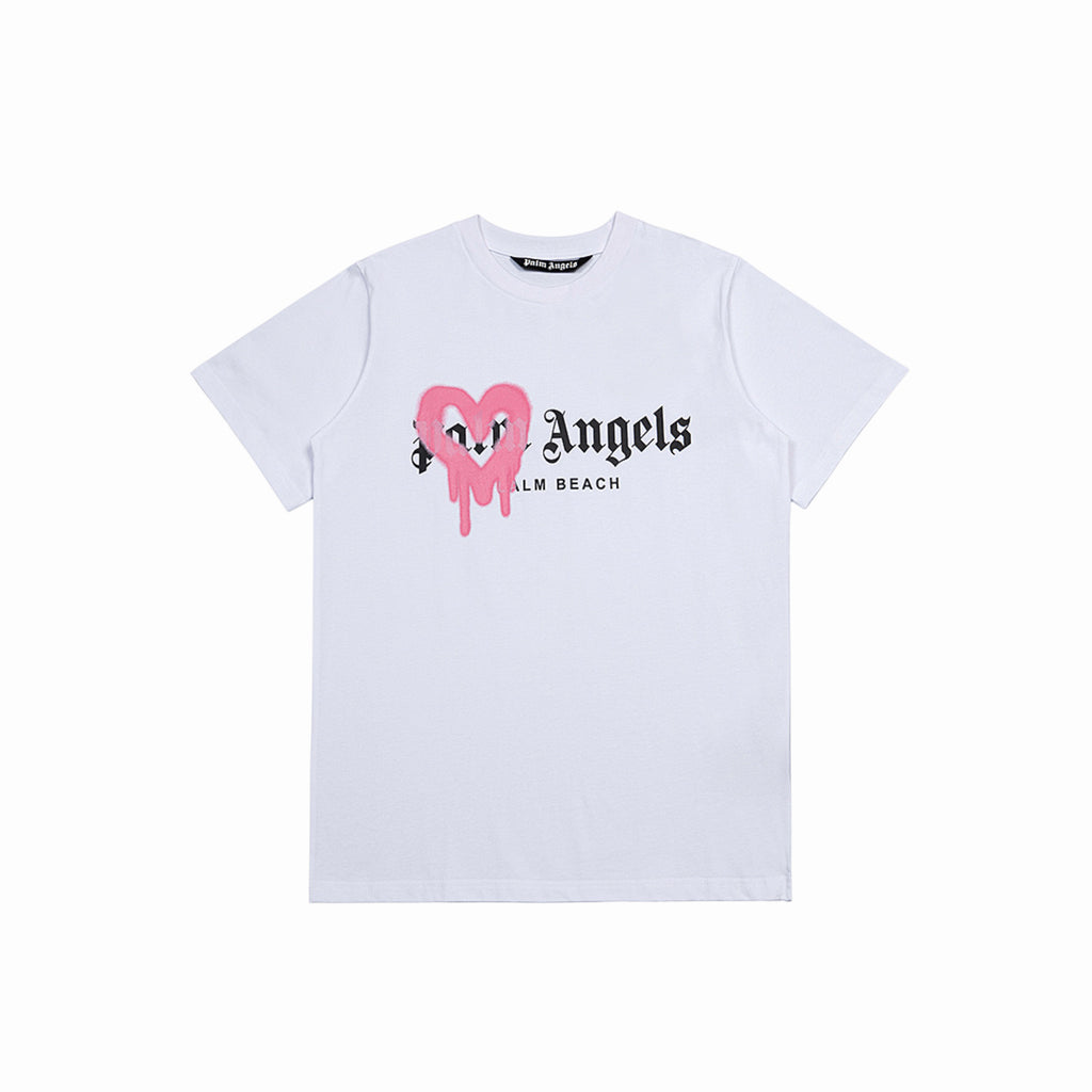 PALM ANGELS HEART SPRAYED T SHIRT