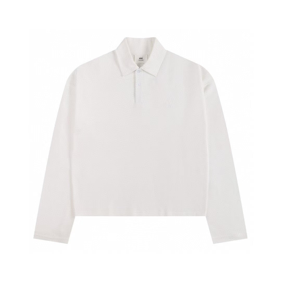AMI PARIS LONG SLEEVES POLO T-SHIRT