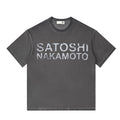 satoshi nakamoto stencil logo tee