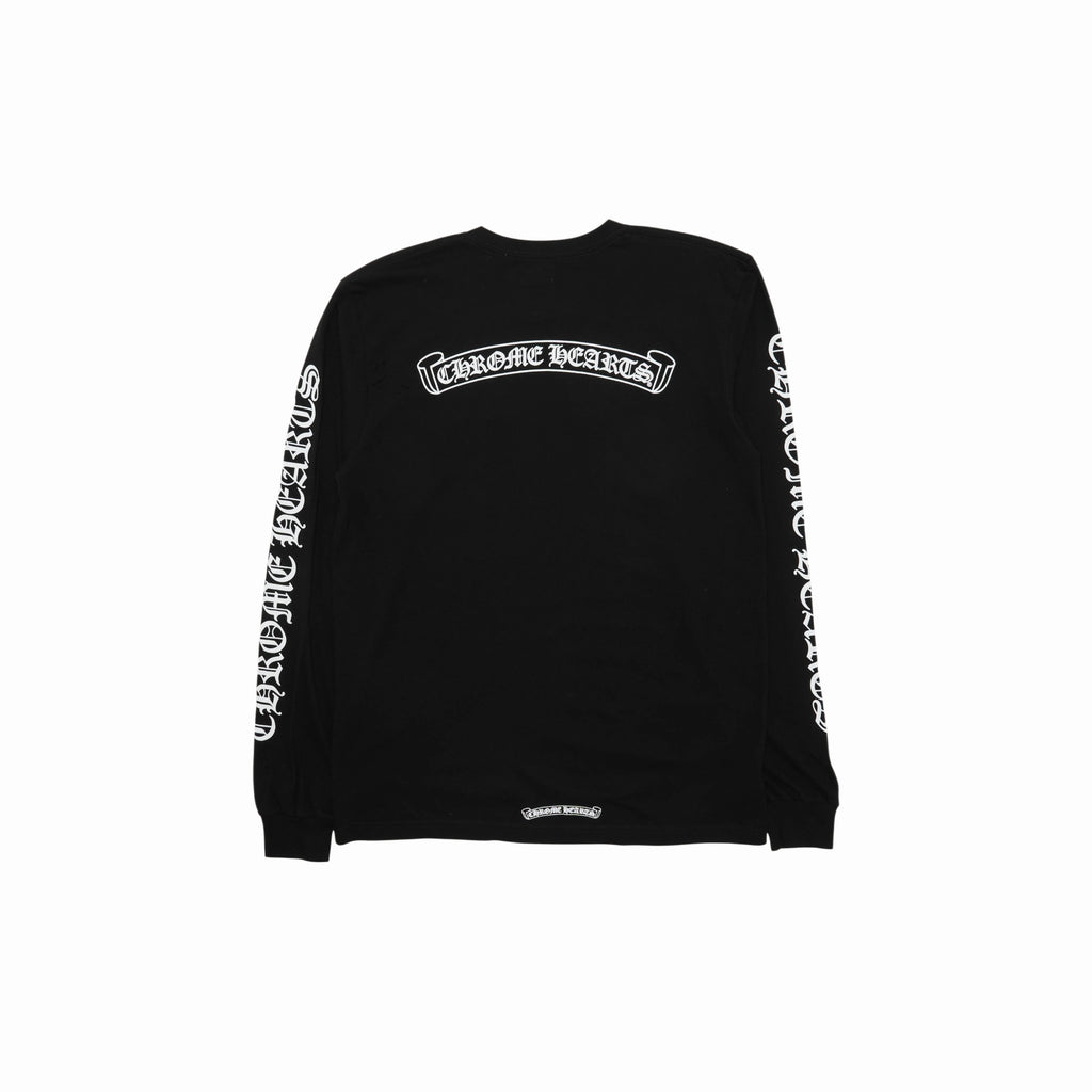CHROME HEARTS SCROLL LOGO POCKET L/S T-SHIRT