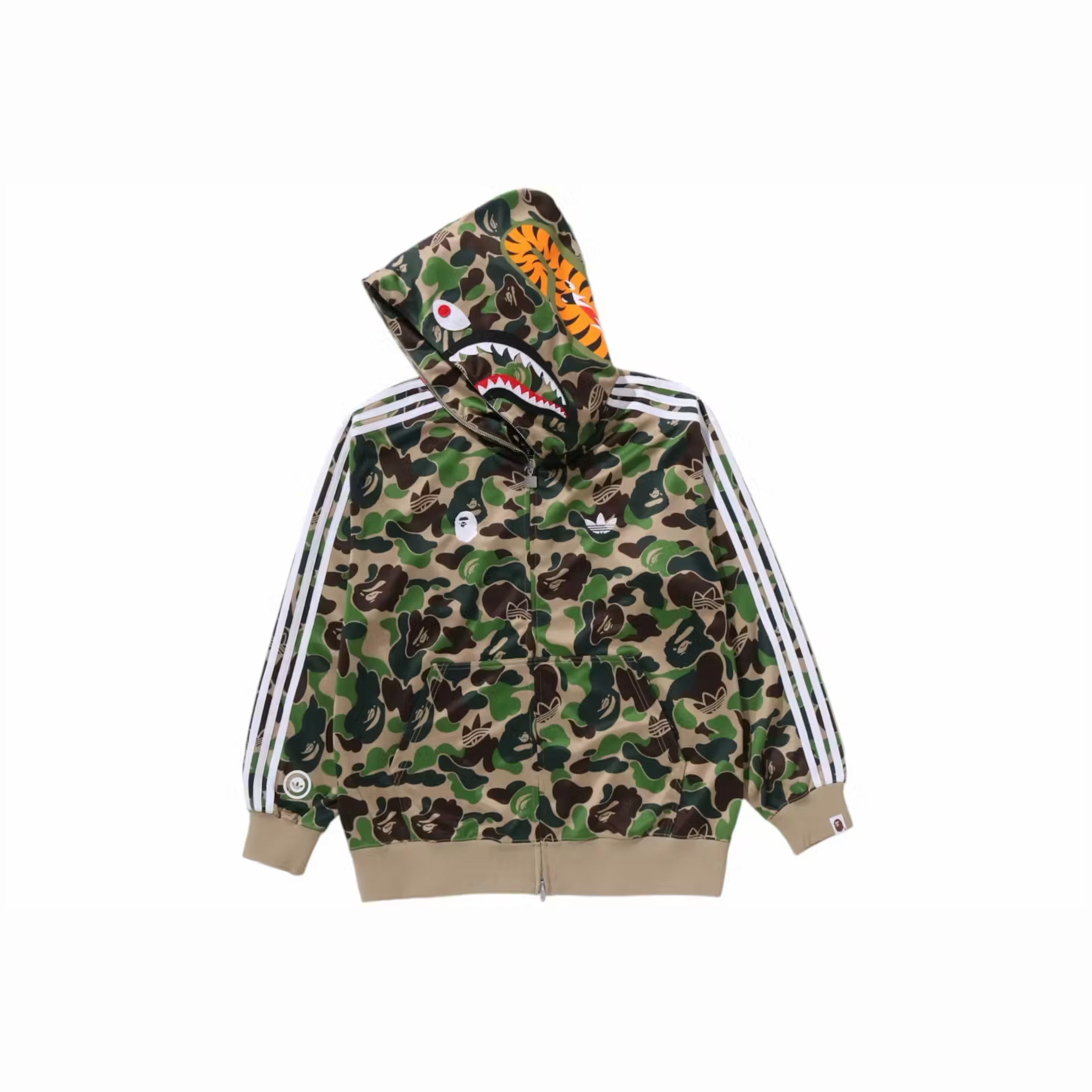 adidas x BAPE Relaxed Fit Track Camo Shark Full Zip Hoodie