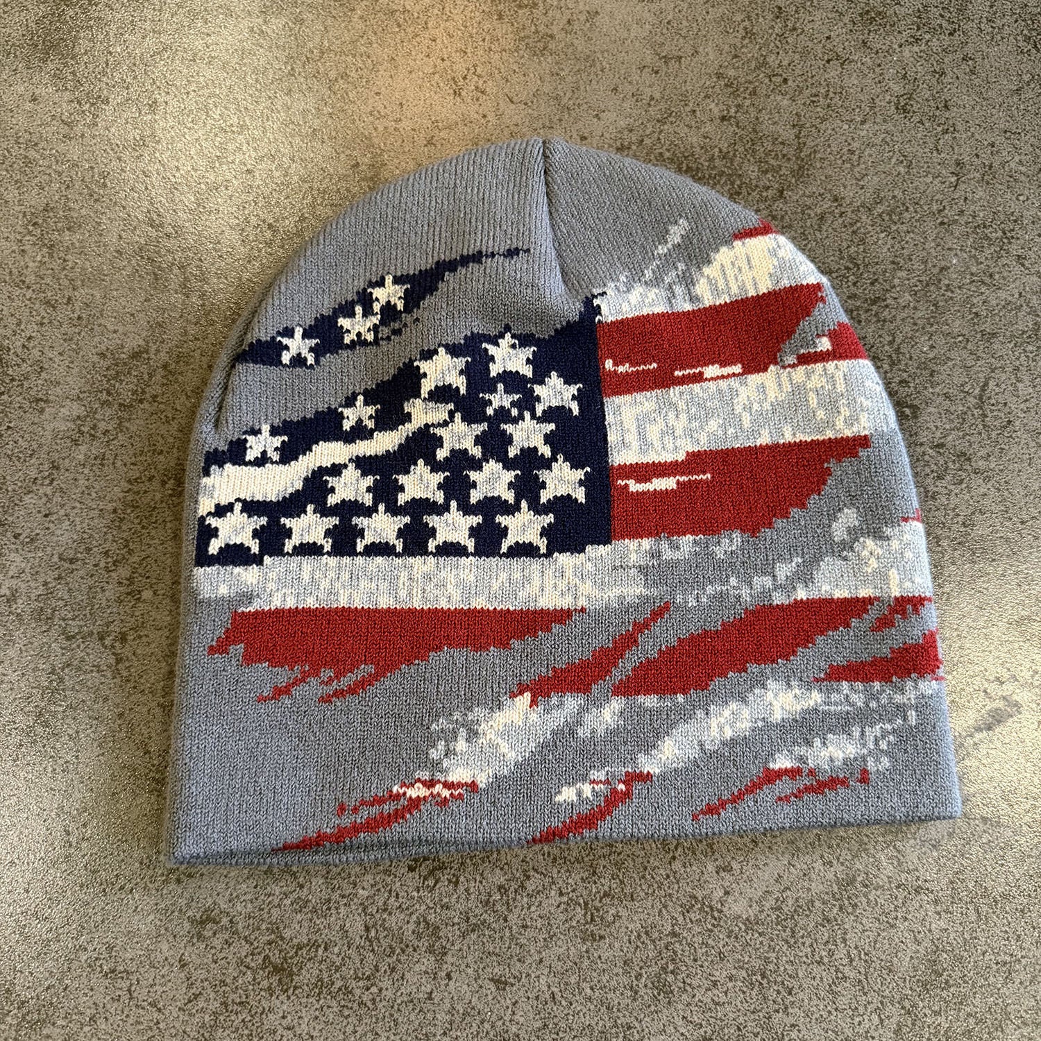 Y2K AMERICAN FLAG BEANIE