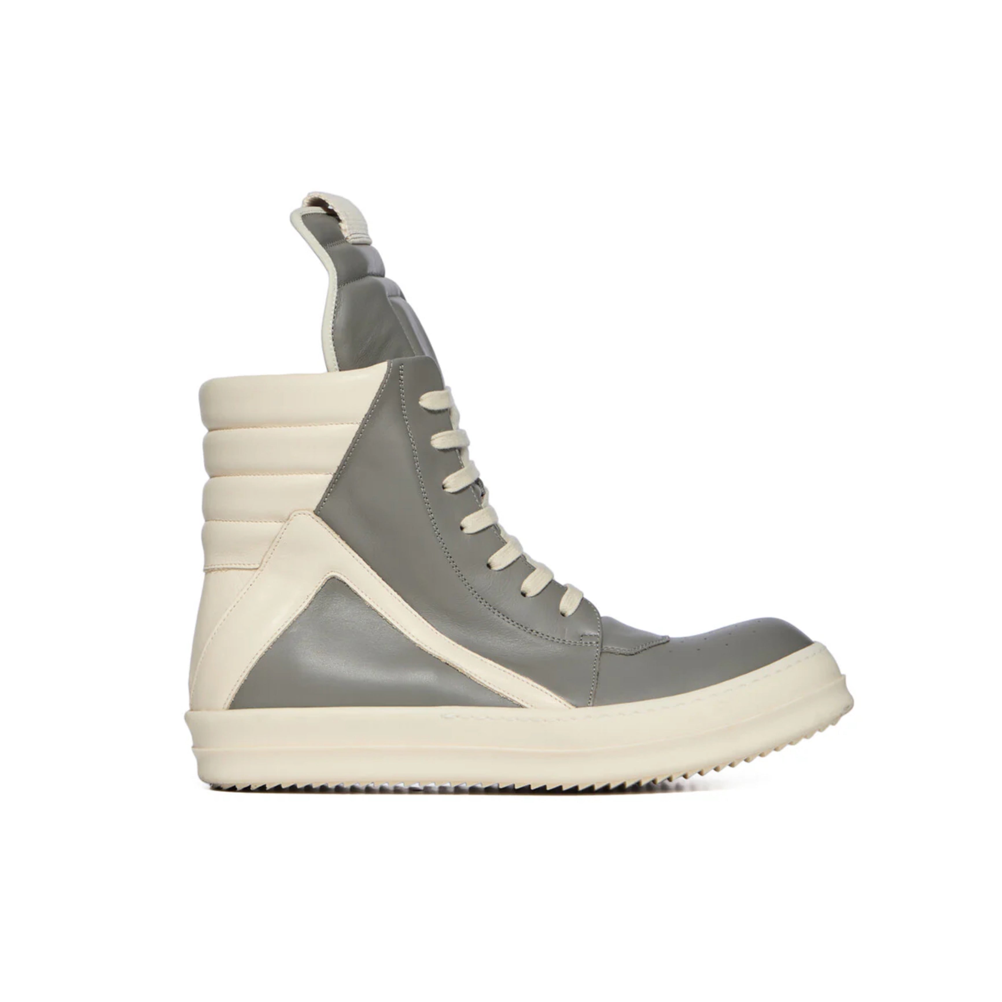 RICK OWENS MEGA BUMPER GEOBASKETS SILVER GREY