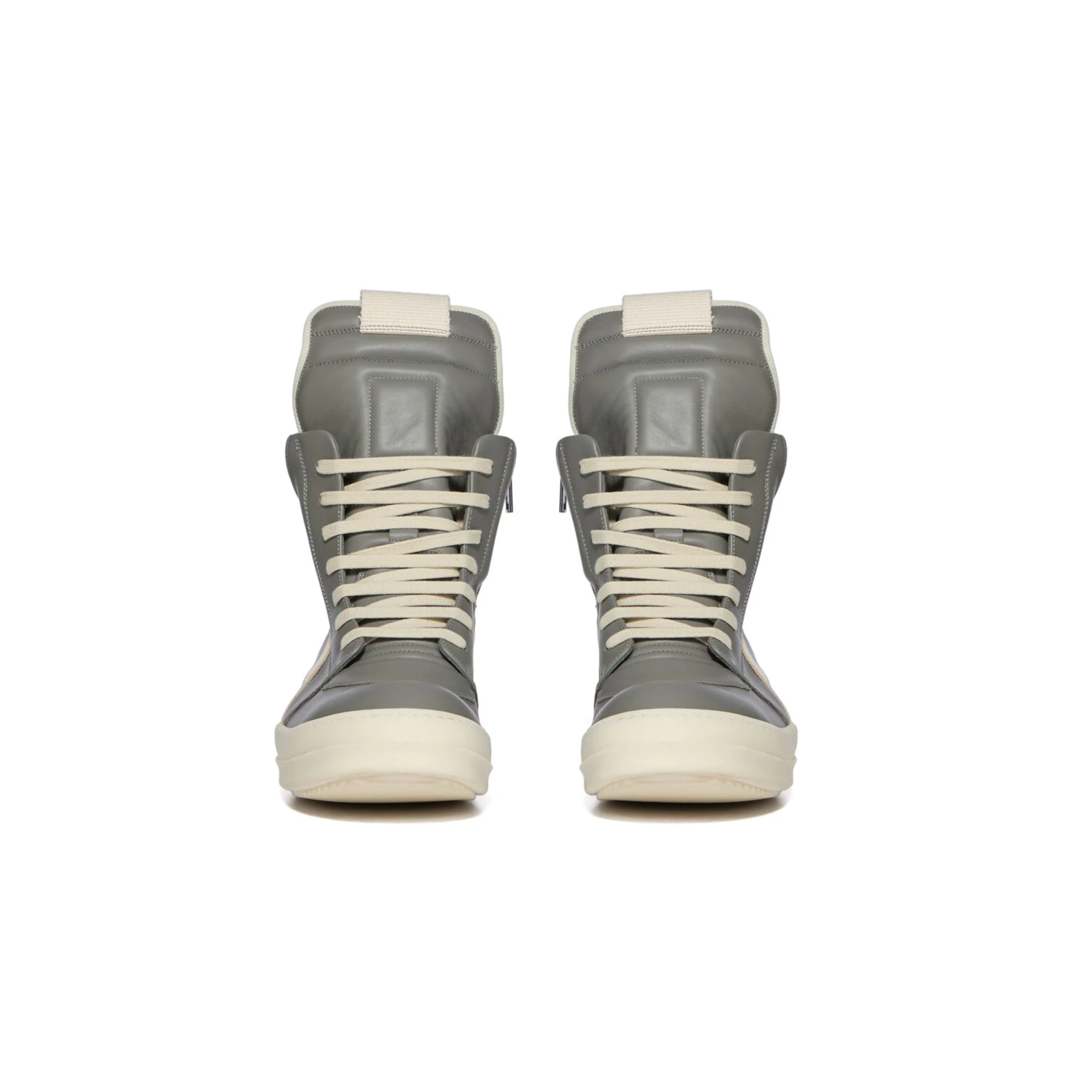RICK OWENS MEGA BUMPER GEOBASKETS SILVER GREY