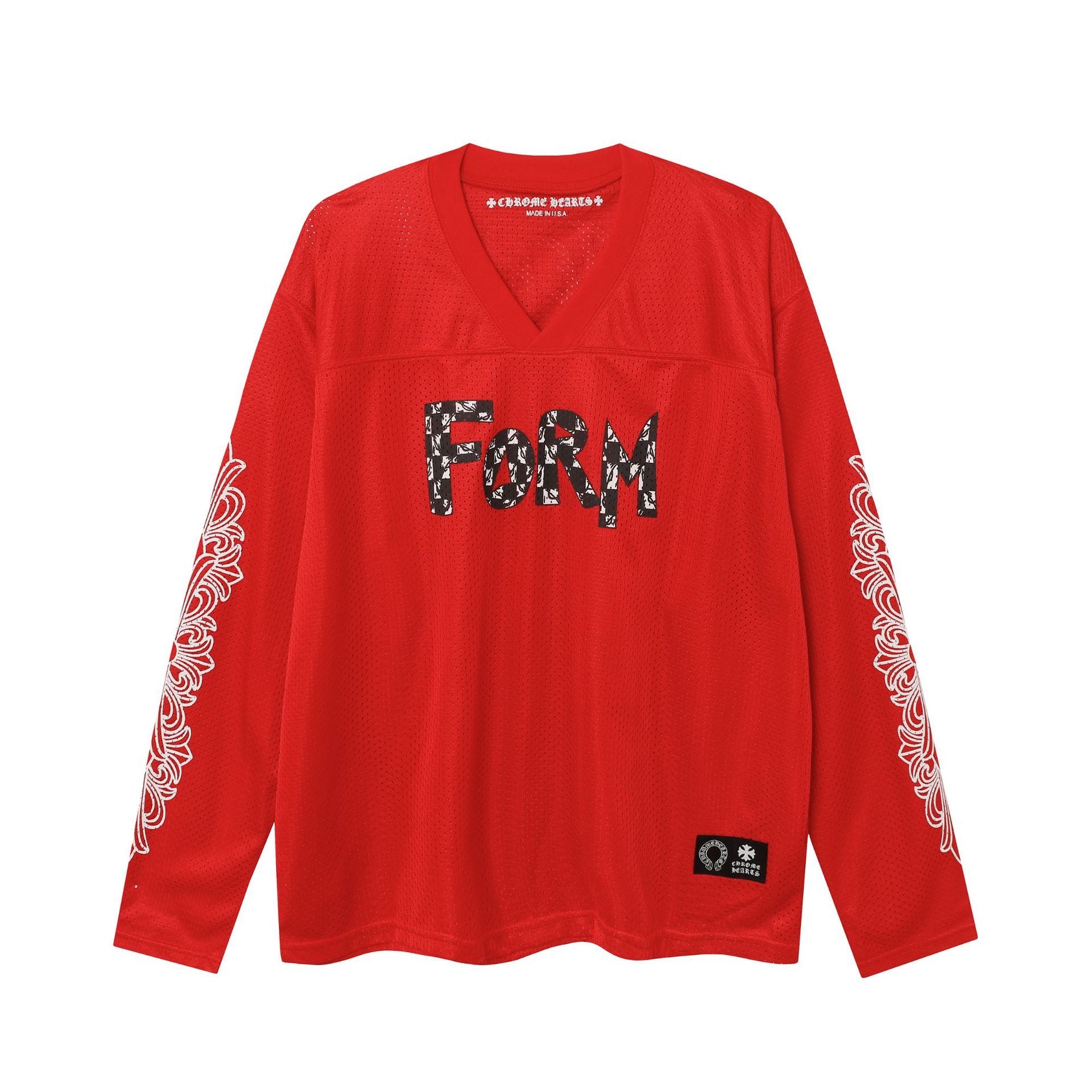 CHROME HEARTS LONG SLEEVES MESH JERSEY TOP
