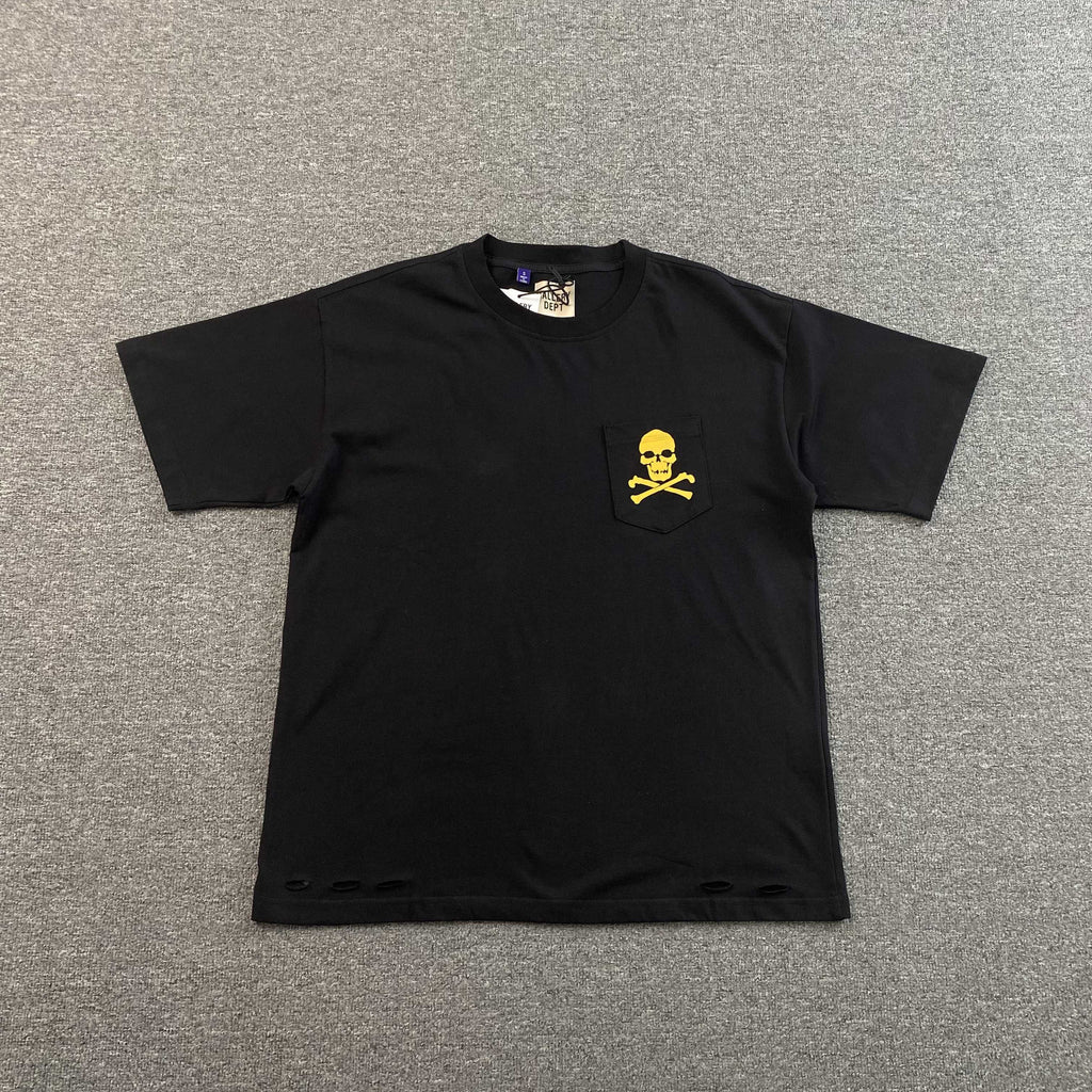 GALLERY DEPT. DISTRESSED SKULL & BONES T-SHIRT