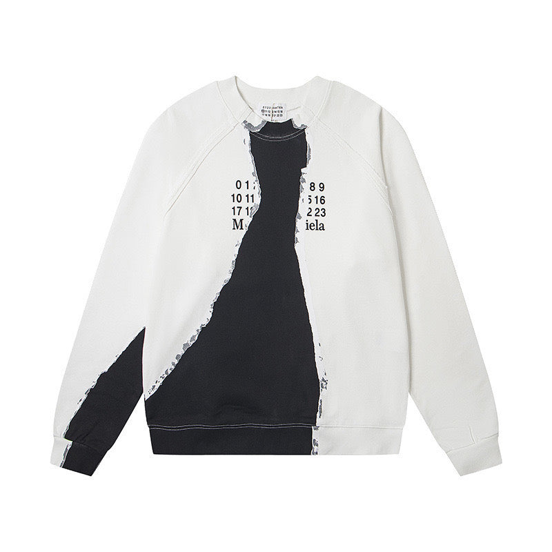 MAISON MARGIELA RIPPED EFFECT SWEATSHIRT
