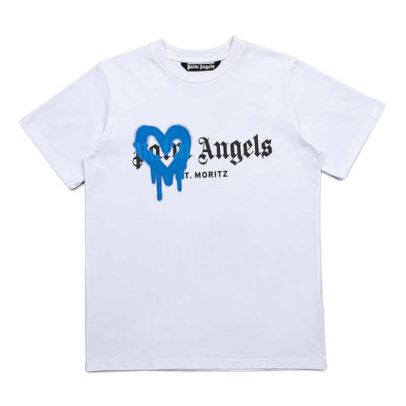 PALM ANGELS HEART SPRAYED T SHIRT