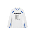 BALENCI X NBA COLLABORATION OVERSIZED LONG SLEEVE T-SHIRT IN BLACK/MULTICOLOR
