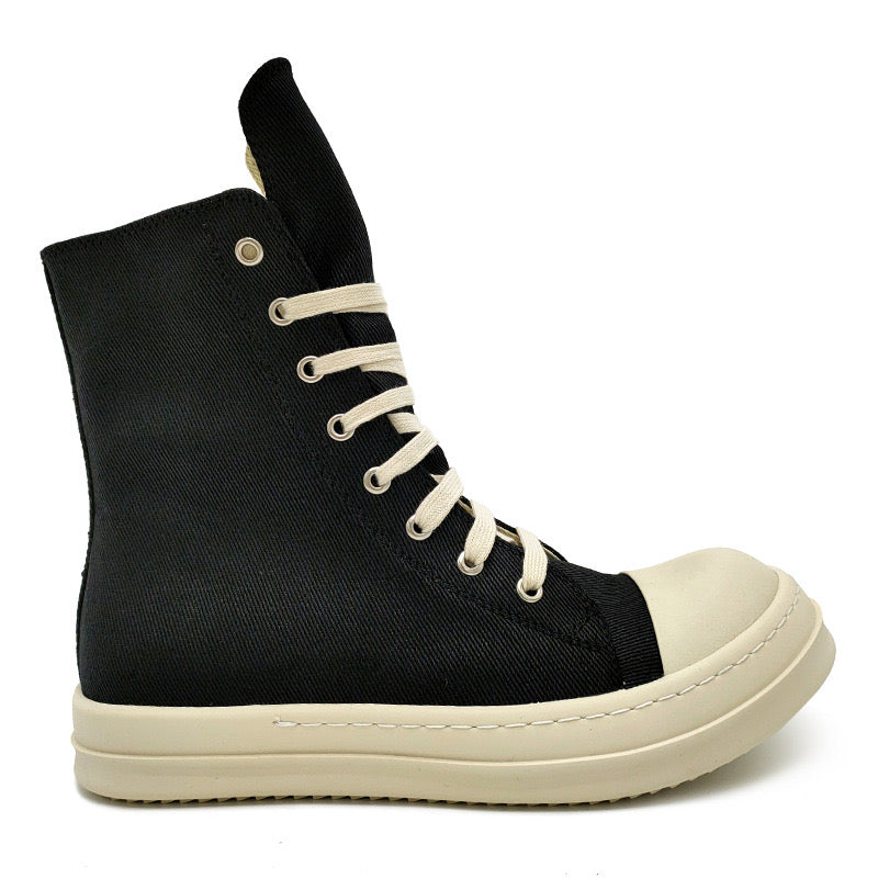 RICK OWENS DRKSHDW
CANVAS HIGH-TOP SNEAKERS