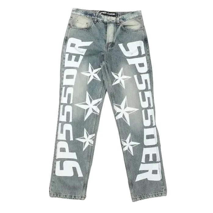 Sp5der MX555 Washed Blue Denims