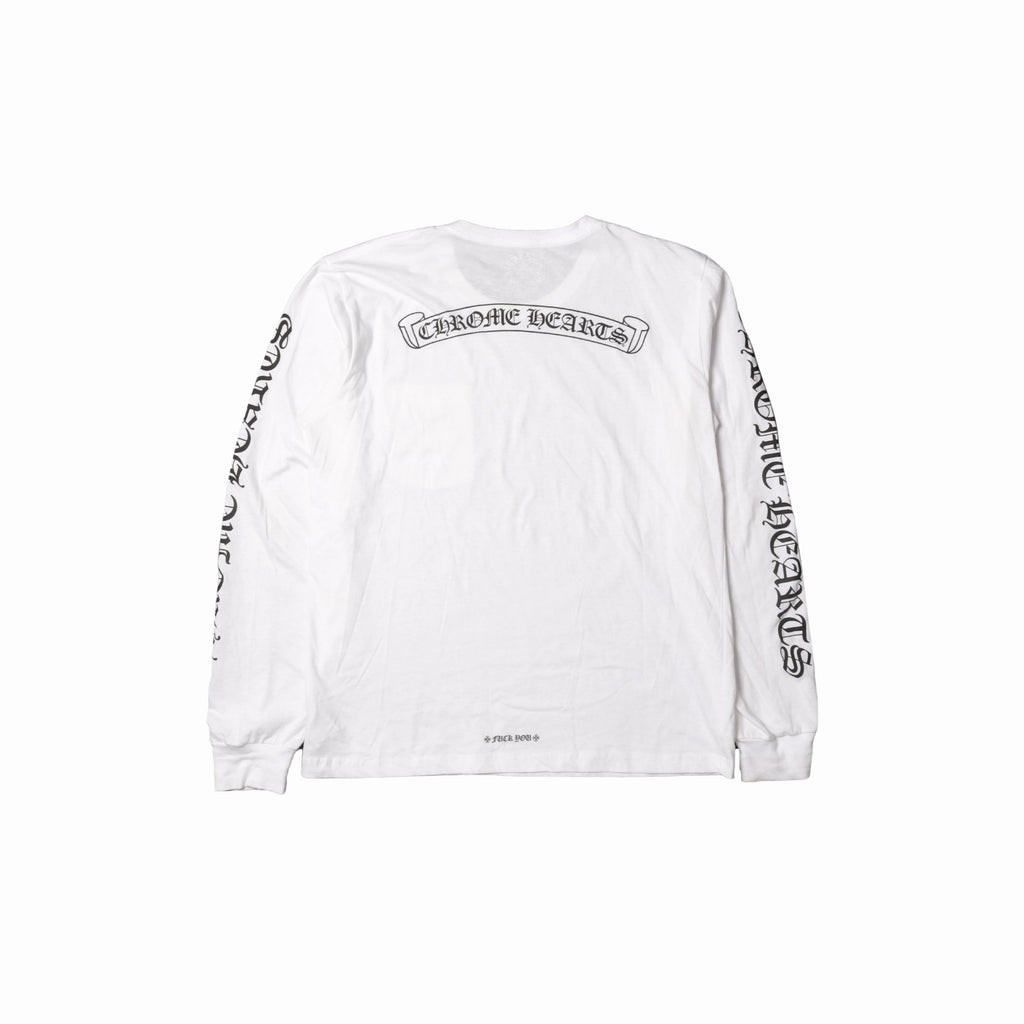 CHROME HEARTS SCROLL LOGO POCKET L/S T-SHIRT