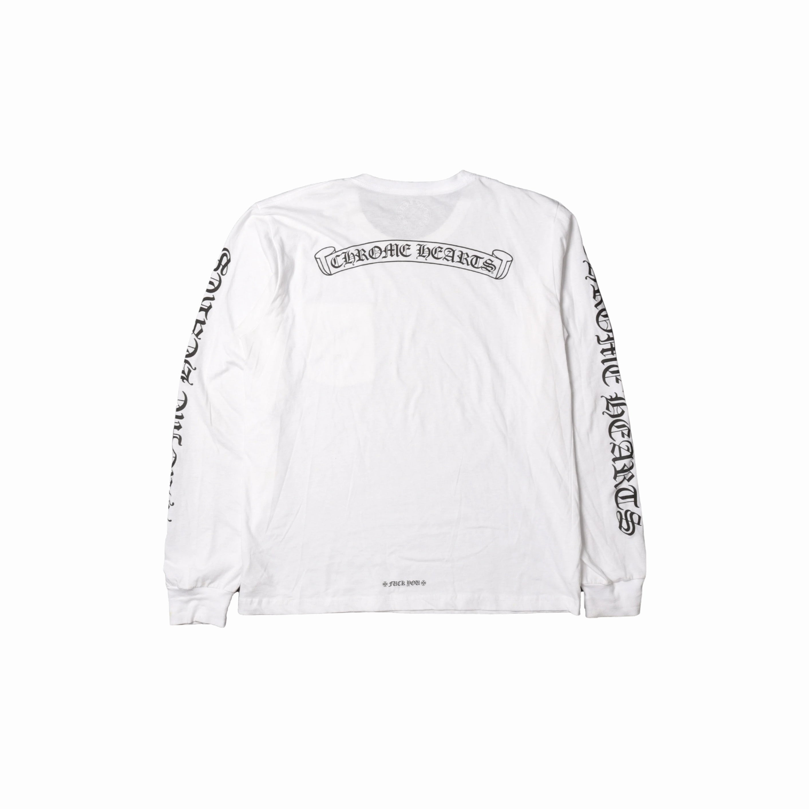 CHROME HEARTS SCROLL LOGO POCKET L/S T-SHIRT