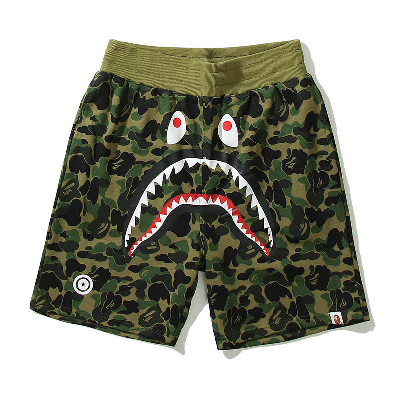 BAPE CAMO SHARK SWEAT SHORTS