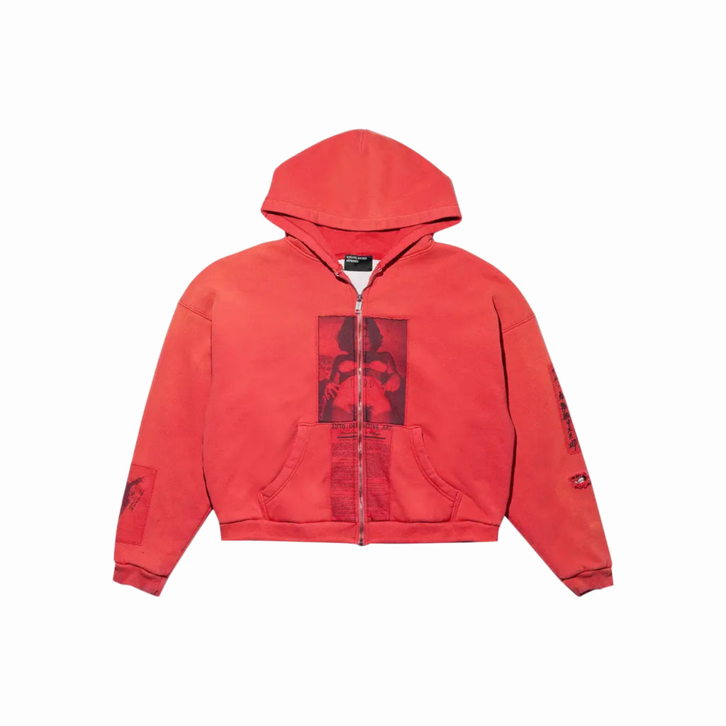 Enfants Riches Déprimés Anti Proces Thermal Lined Zip Hoodie 'Pompeian Red'