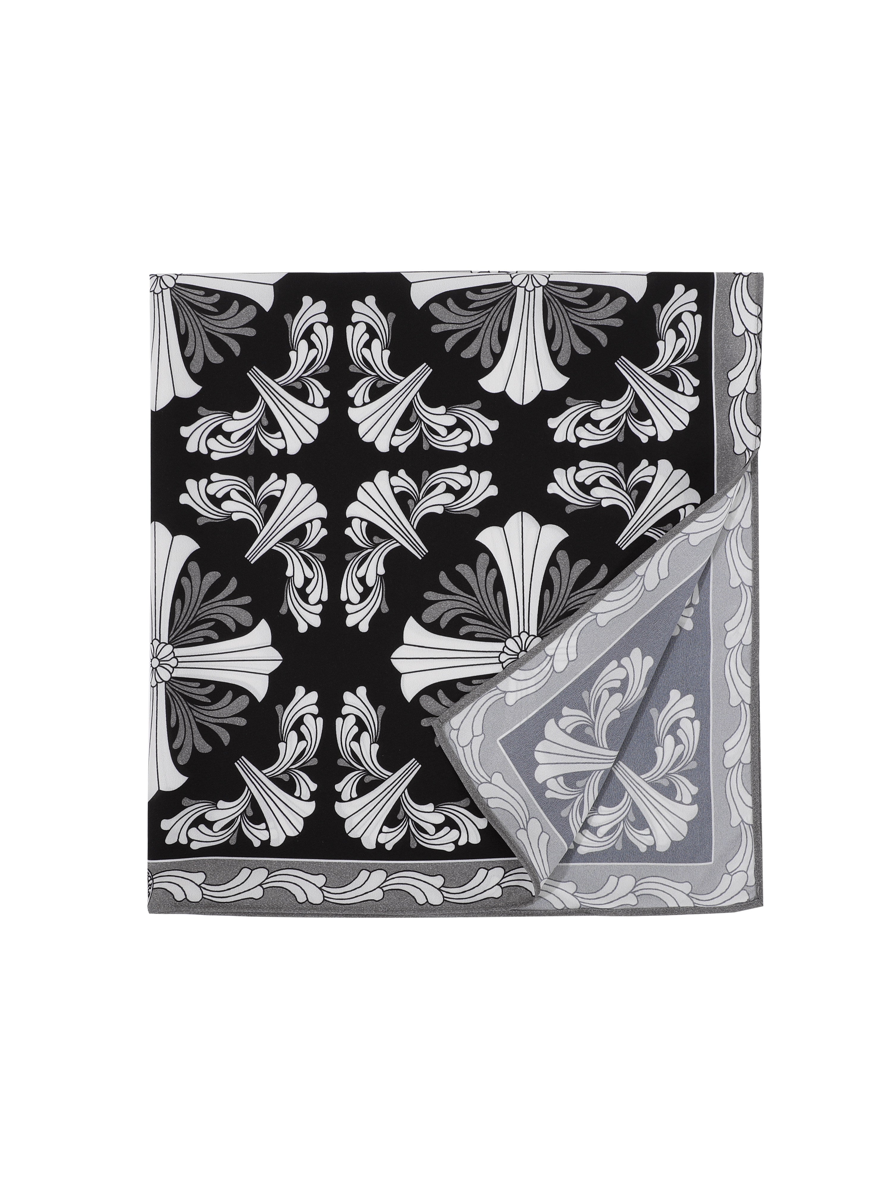 CHROME HEARTS BLACK AND WHITE SCARF