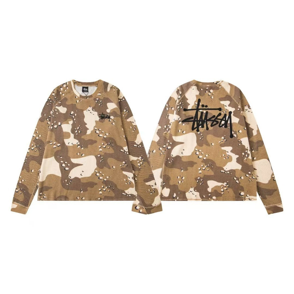STUSSY CAMOUFLAGE THERMAL SWEATSHIRT