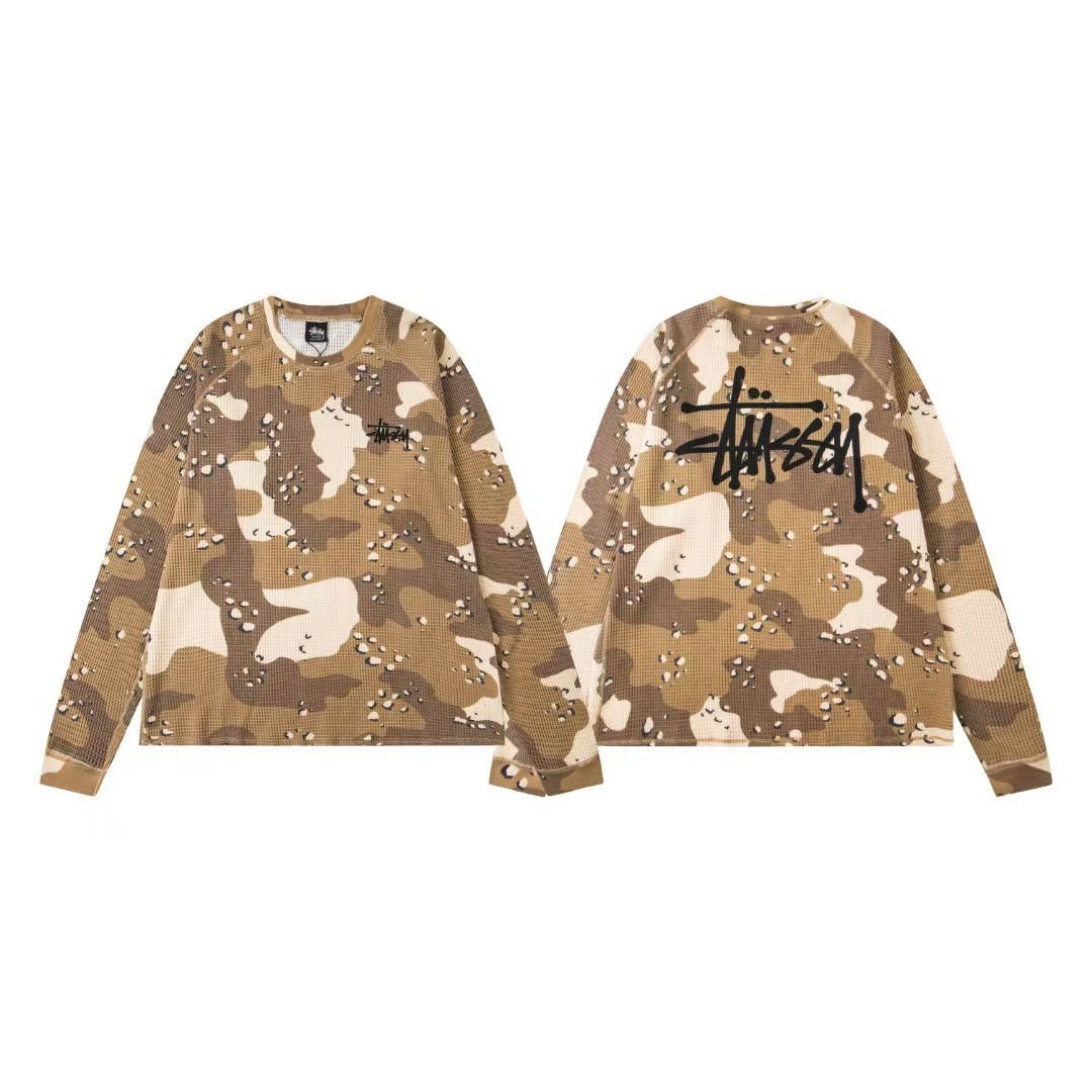 STUSSY CAMOUFLAGE THERMAL SWEATSHIRT