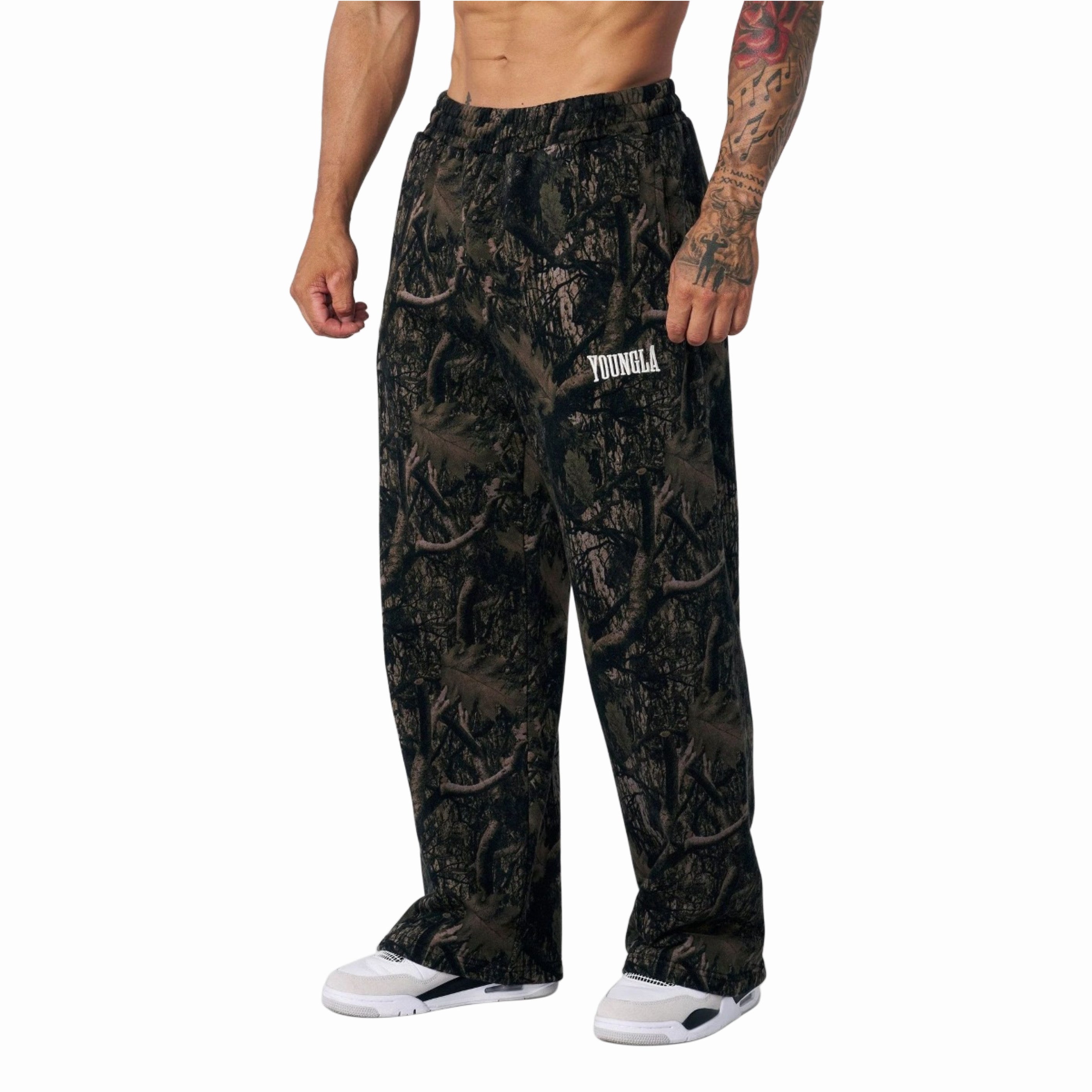 YOUNGLA TREE CAMO BAGGY SWEATS