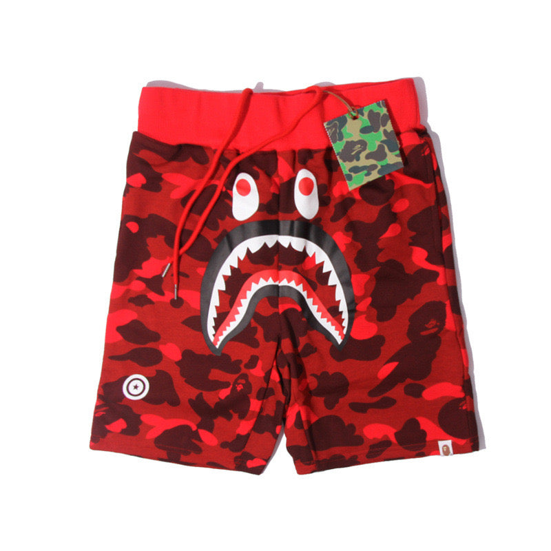BAPE CAMO SHARK SWEAT SHORTS