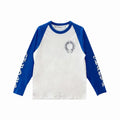 Chrome Hearts Long-Sleeve Horseshoe Baseball Tee 'White/Blue'