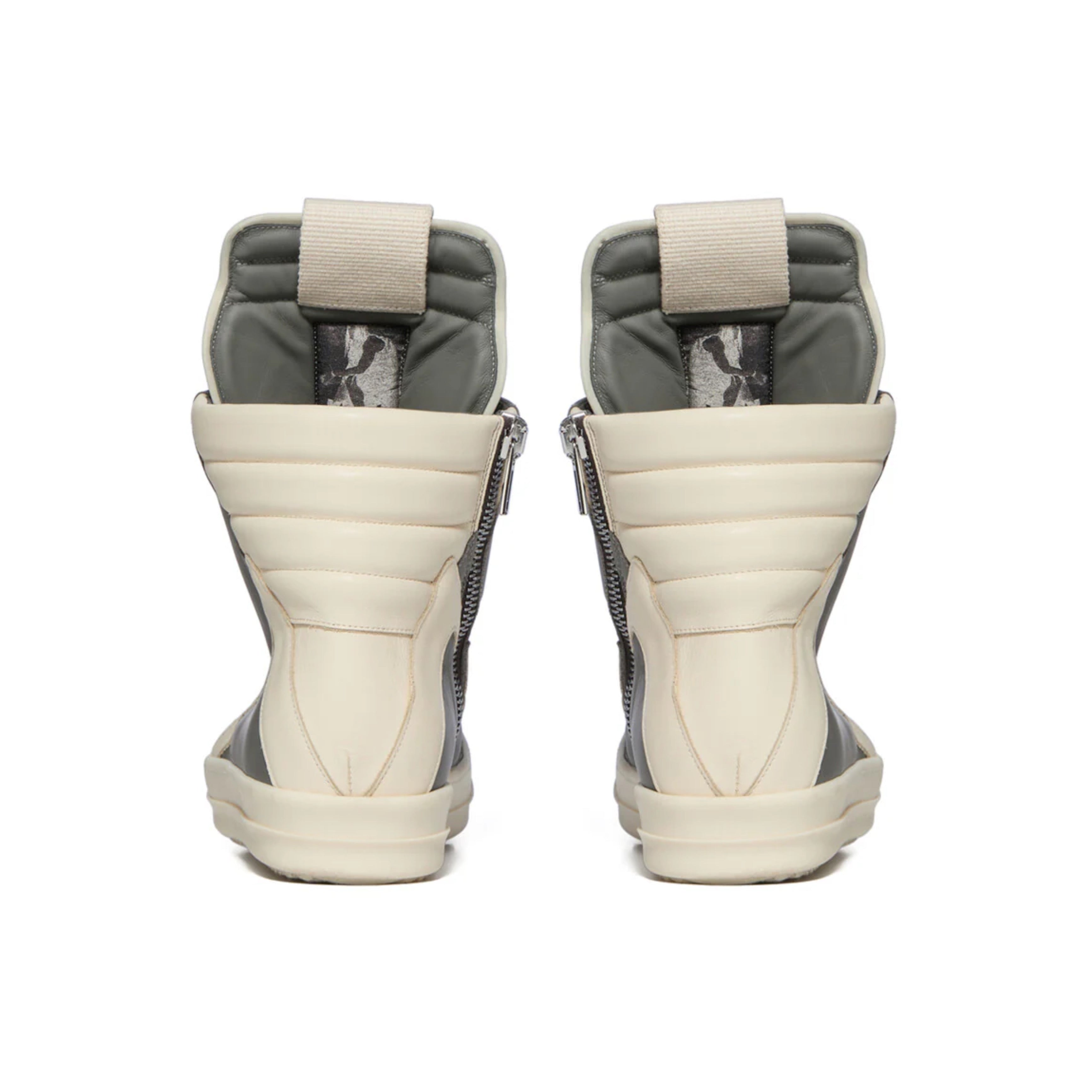 RICK OWENS MEGA BUMPER GEOBASKETS SILVER GREY