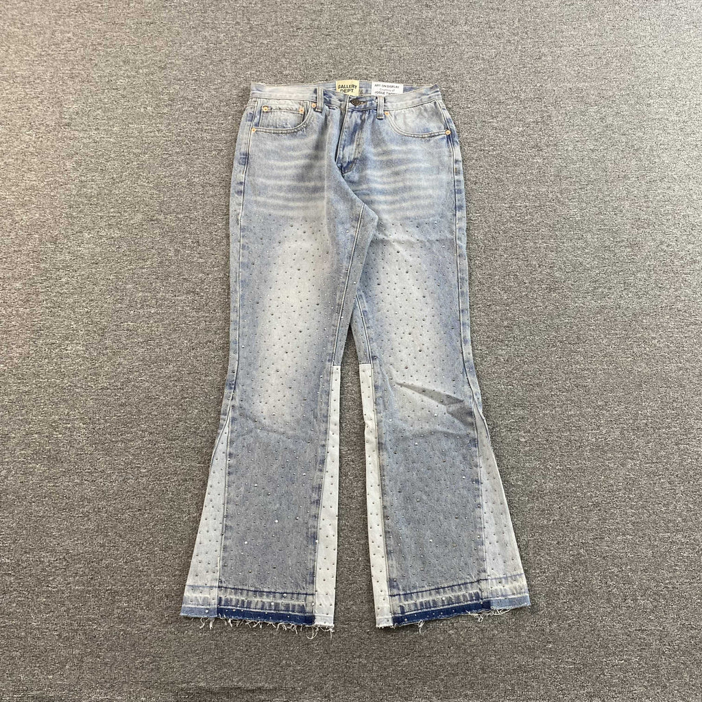 GALLERY DEPT. RHINESTONE FLARED DENIMS