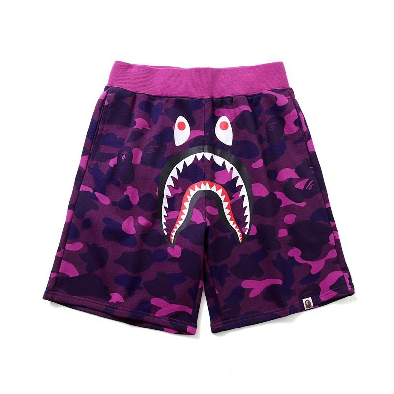 BAPE CAMO SHARK SWEAT SHORTS