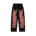 mixed emotions graffiti rhinestone sweatpants