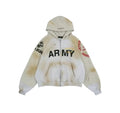 Project G/r reconstructed army zip-up hoodie
