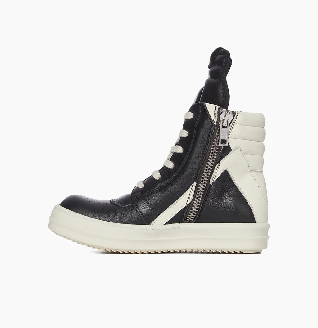 RICK OWENS MEGA BUMPER GEOBASKETS CLASSIC BLACK AND WHITE