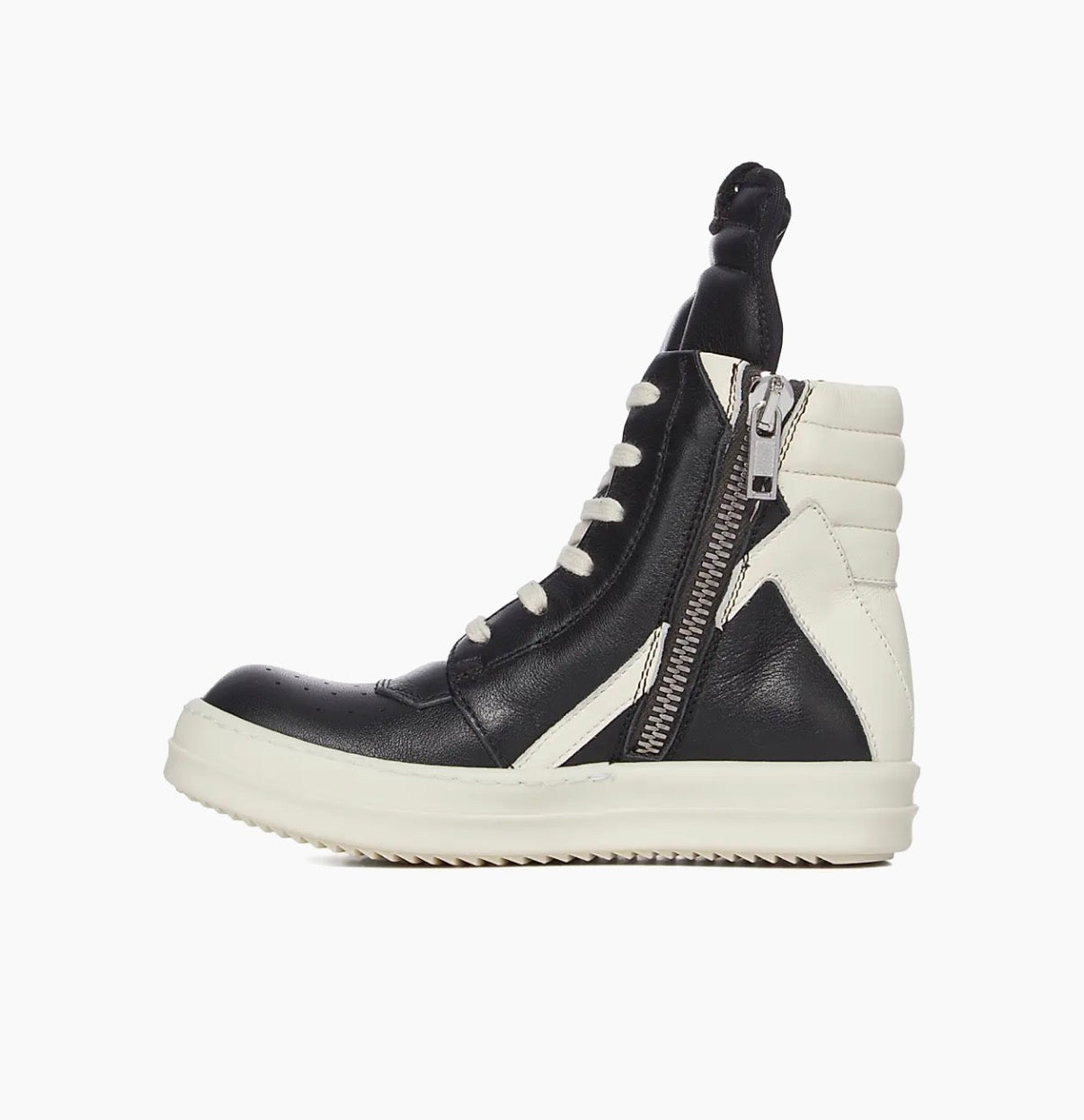 RICK OWENS MEGA BUMPER GEOBASKETS CLASSIC BLACK AND WHITE